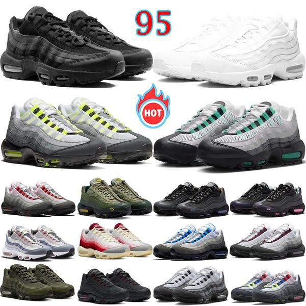 

Neon max 95 95s running shoes for men women designer sneakers Hyper Turquoise triple black white Solar pink Red Gutta Green mens womens outdoor sports trainers 36-45, Color 20
