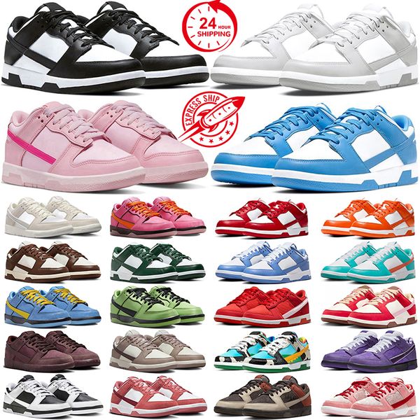 

designer low running shoes men women Panda Grey Fog Triple Pink Orange Valentines Day White Blue Brown Team Green GAI mens trainers sport sneakers size 36-47, #4 25-47