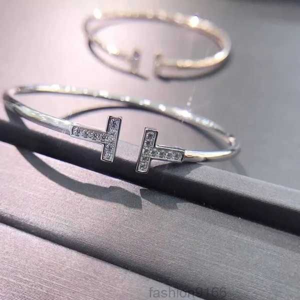 

Fashion Light Luxury Bangle Double t Bracelet Sterling Silver Home Women039s Rose Gold Enamel Linka21948361 1 5