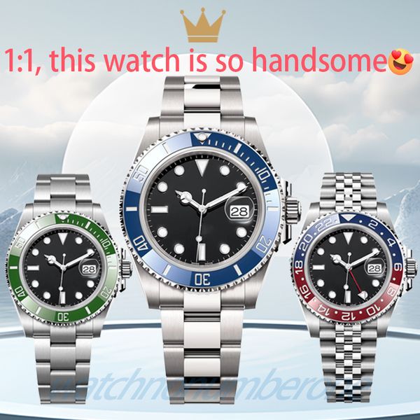 

3AAA Ceramic Bezel Mens watches 41MM Automatic 2813 Movement Watch Luminous Sapphire Waterproof Sports Self-wind Fashion Wristwatches montre de luxe watch dhgate, Red