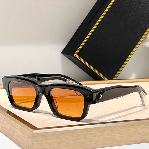 

jacq jmm Sunglasses For Men Women Summer Designers JEFF American High Street Outdoor Fashion Style Anti-Ultraviolet Retro Plate Acetate Fiber Square Frame