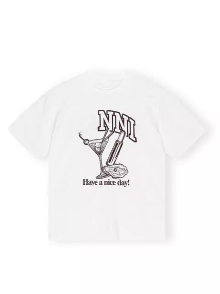 

Tshirt Womens Designer T-Shirt Printting Loose Crew Neck Short Sleeve Casual Tops, White 4