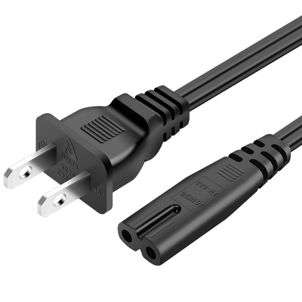 Universal 1.5M AC Power Cord for PlayStation Xbox Dual Pin Connector