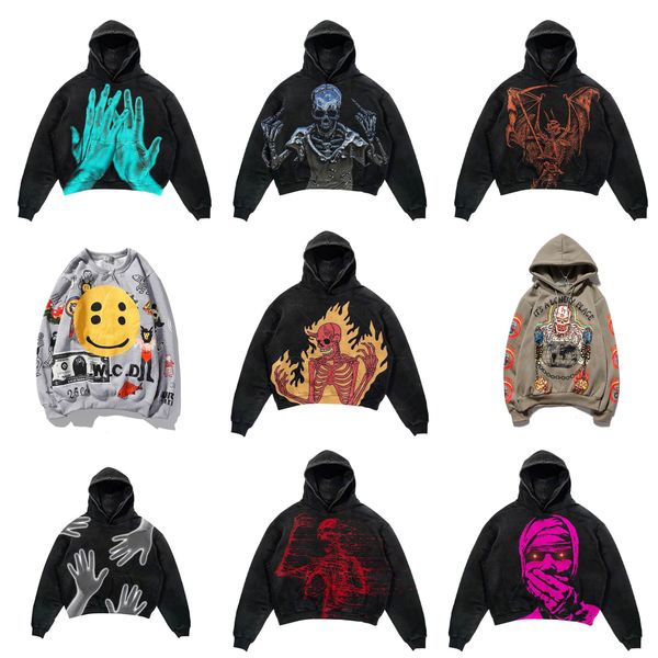 

Men's Hoodies Designer Sweatshirts Loose Fleece Hooded For Men and Women High Street Casual Oversized Hoodies, Yellow