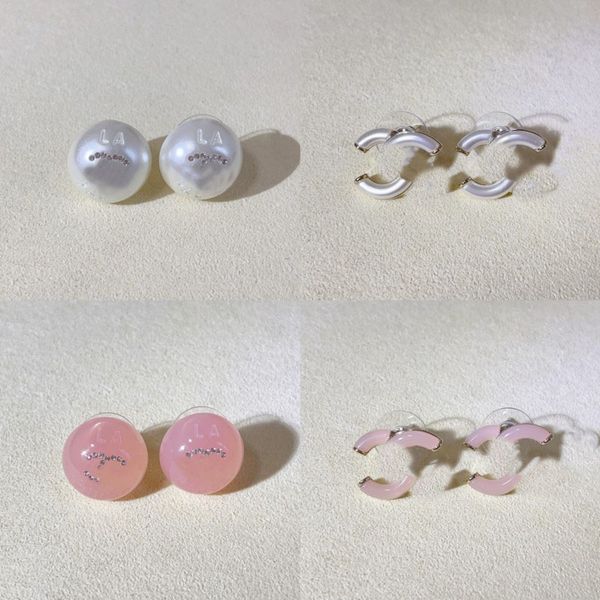 

Brand Luxury Round Pearl Designer Earrings for Women 18k Gold Retro Vintage Letters Crystal Diamond Numbers Earings Earrings Ear Rings Jewelry