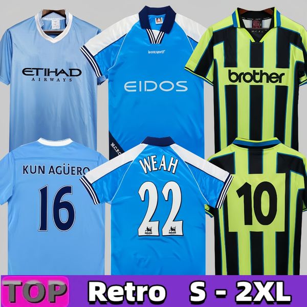 

2011 MANS CITIES Retro Classic Soccer Jerseys 1972 73 1994 96 97 98 99 KUN AGUERO ANELKA 2000 01 02 03 07 08 09 11 2012 13 14 15 16 Wembley ROBINHO TOURE YAYA Kompany Shirts, 11/12 home
