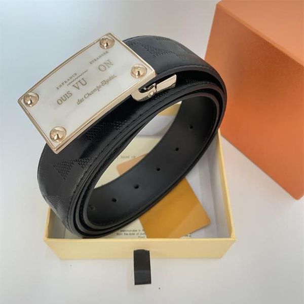 

Designer Belt Fashion luxury plaid presbyopia striped leather men and women's belts 3.8cm wide no box, Yellow