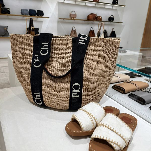 

Designer Beach Bags Luxury Tote Bag Summer Casual Straw Large Capacity Totes Womens Handbag High Quality Shopping Bags Fashion Handbags Purses, Beige