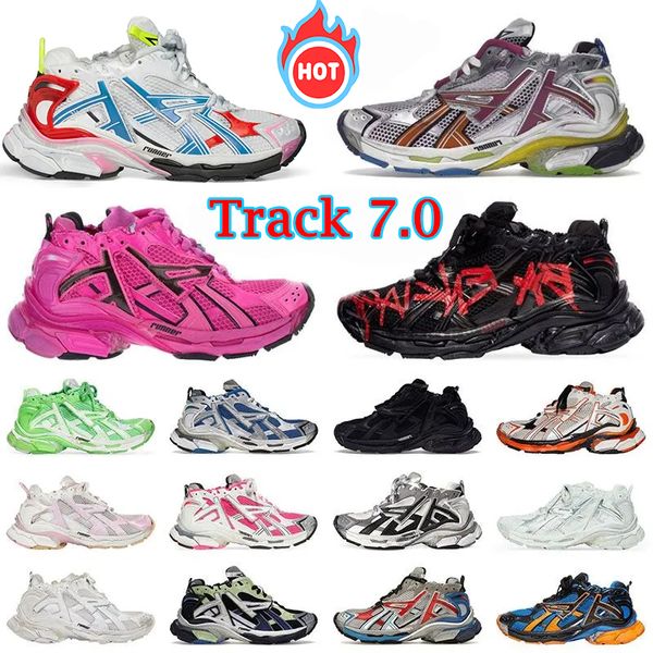 

Luxury Track 7.0 Runners Sneakers Designer Casual Shoes Platform Brand Graffiti White Transmit Women Men Tracks Trainers Runner 7 Tess s. Gomma, Color15