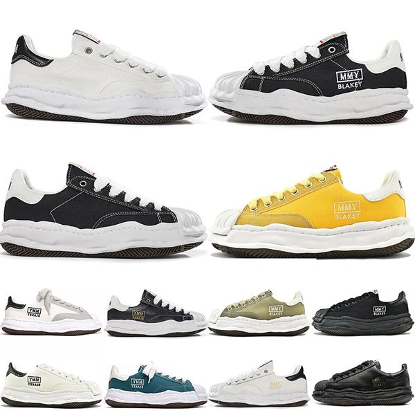 

MMY maison mihara yasuhiro female Classic shoes mens trainers women OG Sole Canvas Low sneakers Black White Yellow Green trainers sports Outdoor Shoes, Color 4
