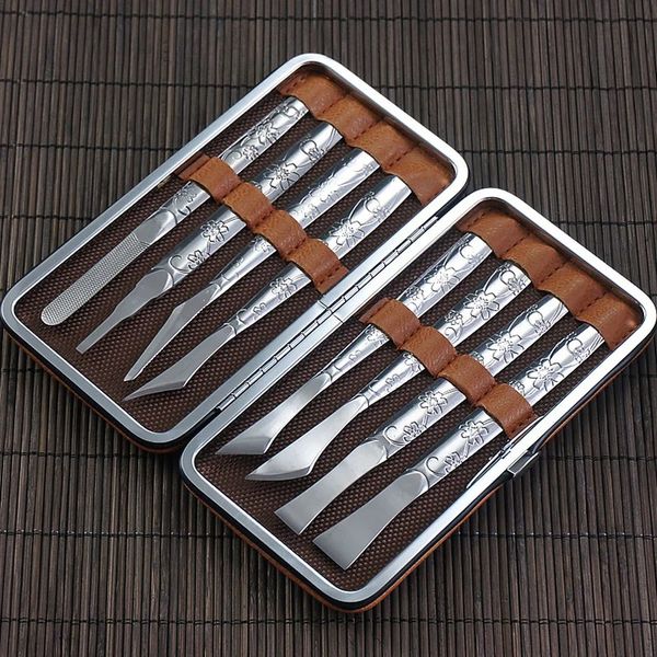 

Pedicure 8pcs/set Tool Set Stainless Steel Pedicure Knife Nail Clipper Manicure Knife Kit To Dermatomy Knife Feet Care Tool
