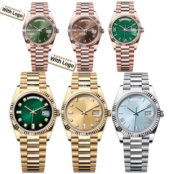 

Original watches men DAY-DATE designer watches high quality AAA watch automatic movement mechanical Wristwatches 41MM 36MM for women rome dial waterproof montre, Black