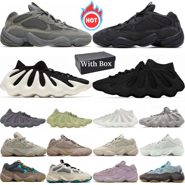 

With box 500 designer 450 running shoes Men Women Utility Black White Resin Granite Blush Bone White Ash Grey Enflame Taupe mens womens Outdoor sports trainers, Color 6