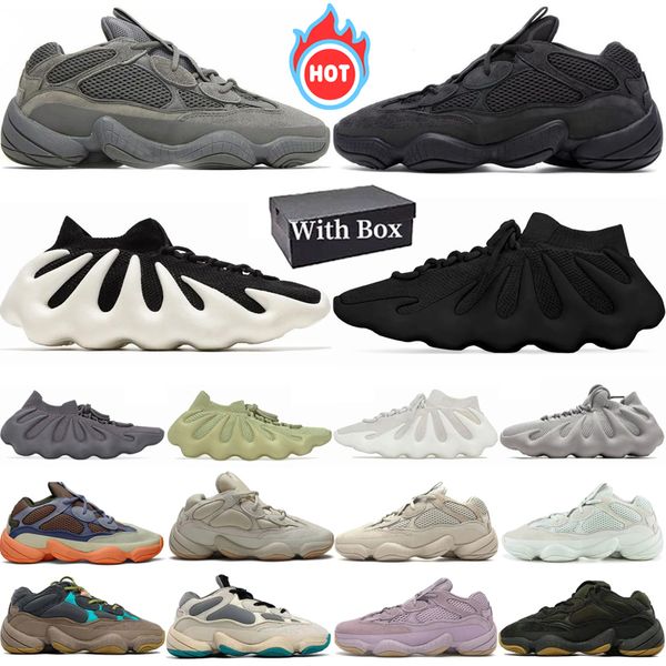 

With box 500 designer 450 running shoes Men Women Utility Black White Resin Granite Blush Bone White Ash Grey Enflame mens womens Outdoor sports trainers 36-46, Color 9