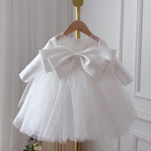 

Girl Dresses Baby Girls 2024 For Children's Big Bow Princess Tutu Dress Birthday Party Wear, Pink
