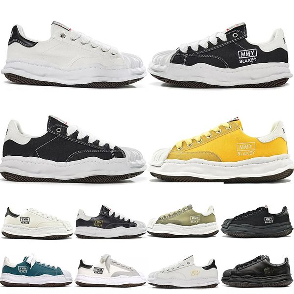 

MMY maison mihara yasuhiro designer shoes mens trainers women OG Sole Canvas Low sneakers Black White Yellow Green trainers sports Outdoor Shoes, Color 2