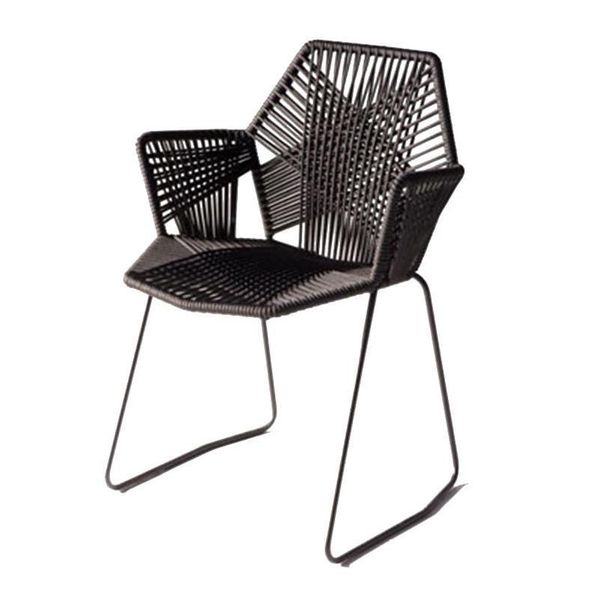 

Room Living Furniture Modern Minimalist Nordic Single Chair Set For Home Balcony And Outdoor Patio - Stylish Wicker Metal Leisure Dr Dhx3O
