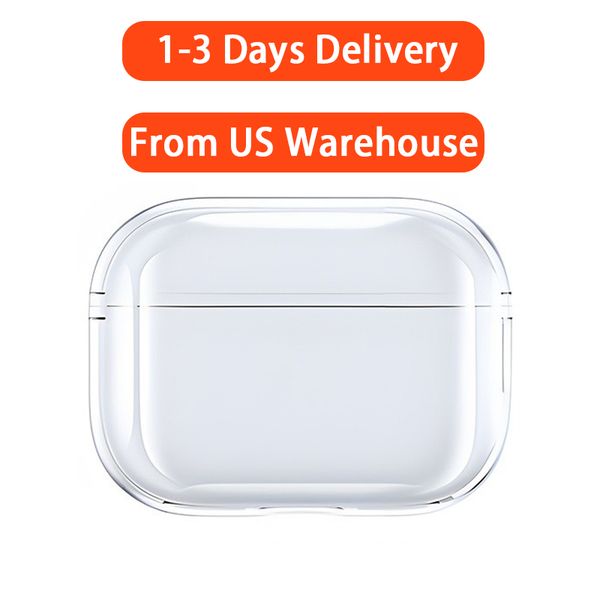 USA Stock For Airpods Pro 2 2nd Generation Gen airpod 3 pros max Headphone Accessories Solid TPU Silicone Protective Earphone Cover Wireless Charging Case