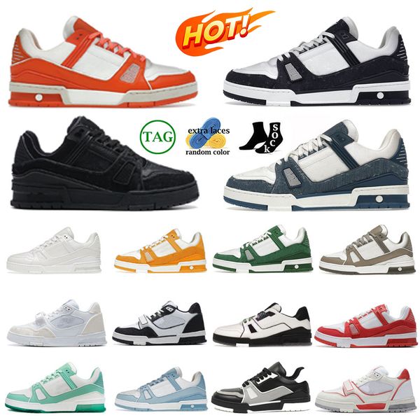 

2024 trainer sneaker casual shoes for men women designer platform sneakers black white green mens womens outdoor sports trainers, Item#18
