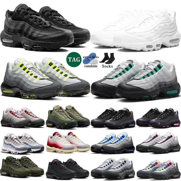 

Neon max 95 95s designers shoes women mens Tiple Black white Pink Beamn Stadum blue Green Tean Redbred trainers Sports Sneakers Shoes size 36-45, Burgundy