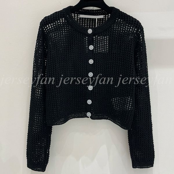 

Women Cardigan Letter Style Hollowed Out Short Button Cardigan Size SML With Dust Bag 26714, Blue