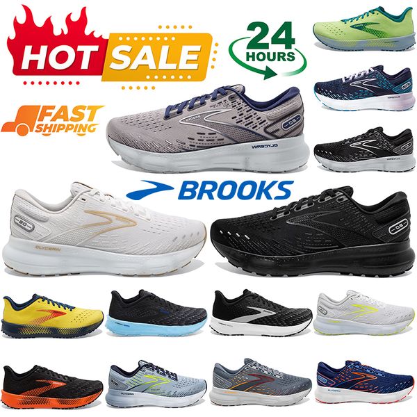 

Brooks Running Shoes for Men Women Glycerin 20 Designer Sneakers Hyperion Tempo Triple Black White Navy Blue Orange Mens Womens Outdoor Lace Up Sports Trainers, Red