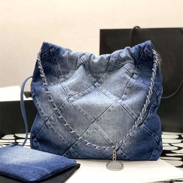 

10A TOP quality Designer Tote bags 37cm and 42cm lady shoulder bag shopping bags Composite bags With box C505, Blue