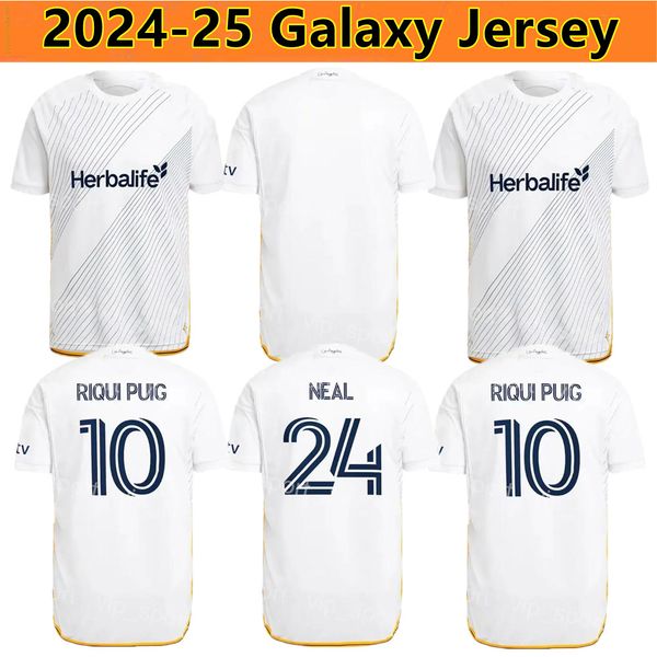 

New 24 25 LA GALAXY Soccer Jerseys RIQUI PUIG GABRIEL PEC FAGUNDEZ DELGADO JOVELJIC CACERES AGUIRRE AUDE 2024 2025 Home Fan Version Mens Football Shirts Kids Kits