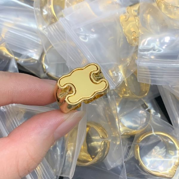 

Designer Branded Classic mens designer ring love rings for women luxury ring plated vintage silver letter fashion unisex homme bague