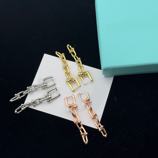 

Elegant Ear Stud S925 Sterling Silver Drop Earrings Luxury Brand Designer Women T Gold Silver Plated Pendant Earrings Jewelry Accessories Wholesale Wedding Gift
