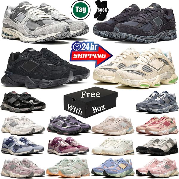 

Designer With Box new 2002r 9060 running shoes for mens womens Rain Cloud Black Phantom Quartz Grey Moon Daze Crystal Pink 990 trainers sneakers luxury, Beige