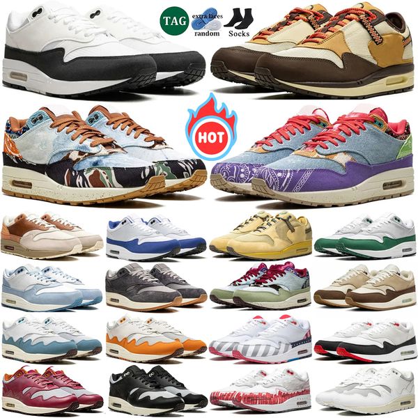 

Max 1 87 Mens Sneakers Running Shoes Maxs White Black Noise Aqua University Red Blue Stadium Maroon Brown Pink Womens Trainers 36-45, Grey