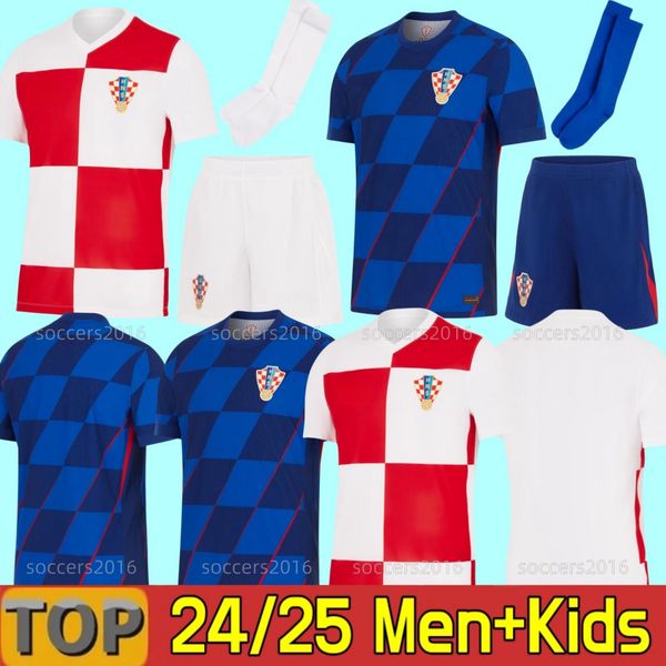

2024 2025 New Croacia MODRIC soccer jerseys national team MANDZUKIC PERISIC KALINIC 23 24 Croatia football shirt KOVACIC Rakitic Kramaric Men Kids Kit uniforms, 2024 away aldult+patch 1