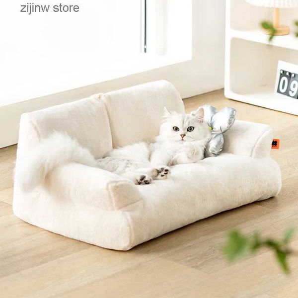 

Cat Beds Furniture fluffy ultra soft kitten cat nest pet project bed sofa furniture lounge basket dog house Y240322, Black