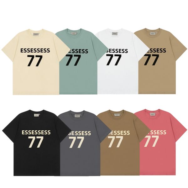 

Mens T Shirt Designers tshirt Tees Polos fashion Men Women Sweatshirt summer Letter flocking Round Neck Short Sleeve high quality men Tshirts pullover sportswear, Beige