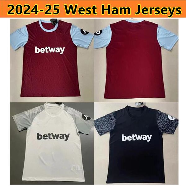 

New 2024 2025 wEsT HaMs Soccer Jerseys Final Prague BOWEN RICE SCAMACCA Football Shirts Men BENRAHMA ANTONIO FORNALS LANZINI PAQUETA Home Away Third jersey