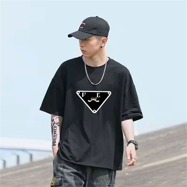 

Fashion Designer Tide T Shirts Chest Letter Laminated Print Short Sleeve High Street Loose Oversize Casual T-shirt 100% Pure Cotton Tops for Men and Women S, 24.