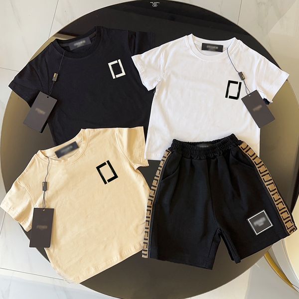 

DHgate kids Clothing Set Baby Girls Boys Shorts Skirt Flower Letter Set Children's Luxury Original Label Set Girl Children's Clothing Set Letter Sleeve Set, Beige