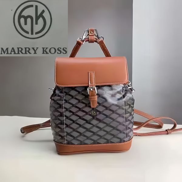 

Genuine Leather luxury Backpack Style Fashion Women's MEN bag Highest quality Luxurys Designers Bags Envelope crossbody 22*12*9CM MARRY KOSS MK, White
