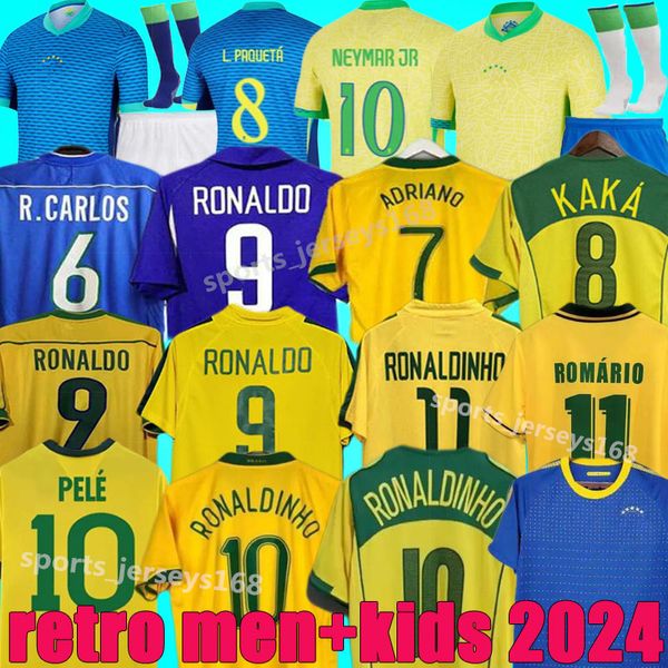 

1978 1998 1970 Retro Brasil PELE Soccer Jerseys Men Kids 2002 Romario Ronaldo Ronaldinho 2004 1994 Brazils 2006 RIVALDO ADRIANO KAKA 1988 2000 2010 2024 VINI JR