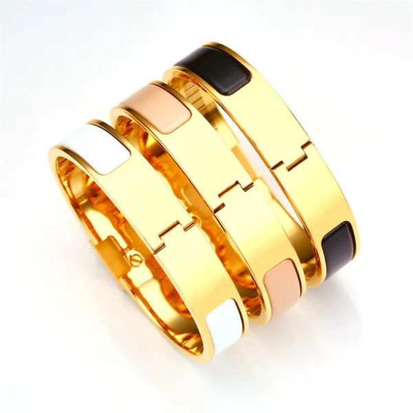 

gold braclet bangle designer jewelry cuff classics good quality stainless steel buckle fashion jewelry mens womens charm luxury H bracelets silver gold With box