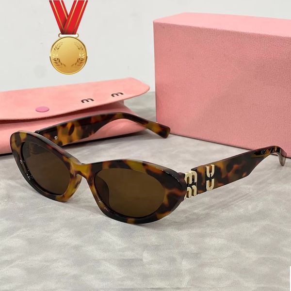 

Designer Sunglasses MU Luxury Womens Retro Cat Eye Round Sunglasses Mens High-grade Metal Letter Sunglasses Fashion Outdoor Travel Goggles With Gift Box Z0M3