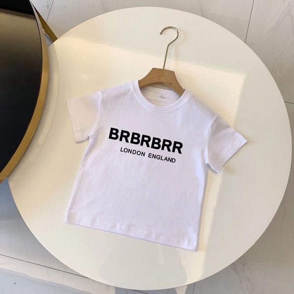 

Childrens T-shirt Boys Girls Sets Kids Short Sleeve Top Child Designer Clother With letter Black White Size 90-160, Red