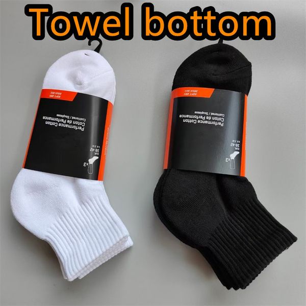 

Mens socks Women sock Thickened towel soled socks size M/L Classic Ankle socks Breathable non-slip black and white mixing Football basketball Sports Sock Wholesale