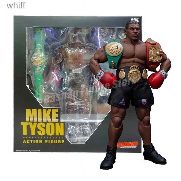 

Action Toy Figures 18cm boxing champion Mike Tyson action picture PVC collectible doll final circular boxing Tyson statue with belt model toy giftC24325, Fluorescent yellow