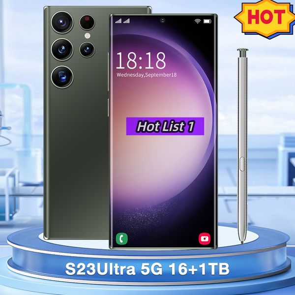 

S23Ultra 5G Android Smartphone Touch Color S23 7.3-inch HD screen Gravity sensor supports multiple languages, Pink