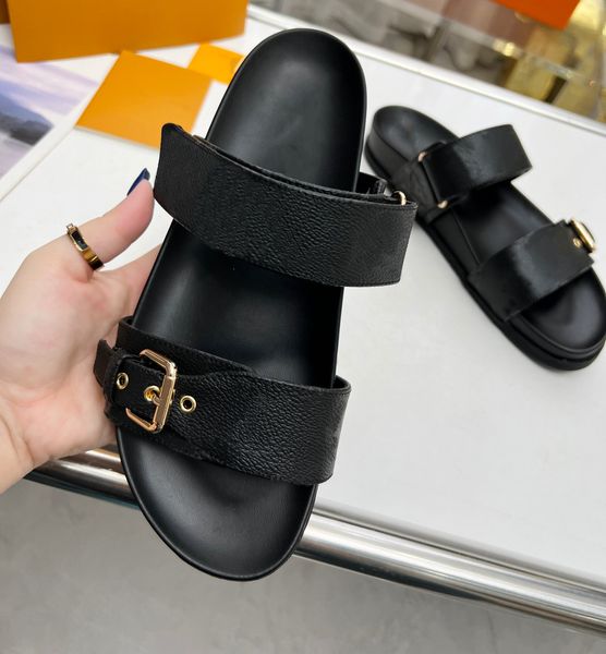 

Designer Women Slides leather Sandal Flat Mule Slipper Patent Canvas Beach Fashion Sandals Rubber Soles Summer Flip Flops, Blue