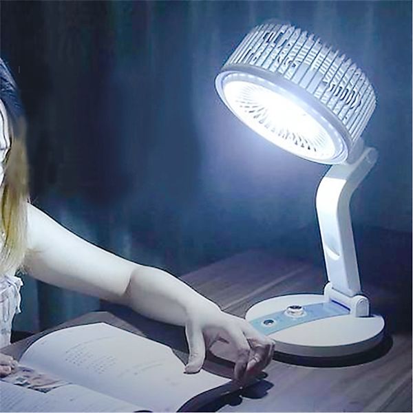 

Personal Portable Small Cooler Fan with LED light Reading Lamp Rotation Air Cooler Desktop Night Light Office Bedside Bedroom Camping Rechargeable
