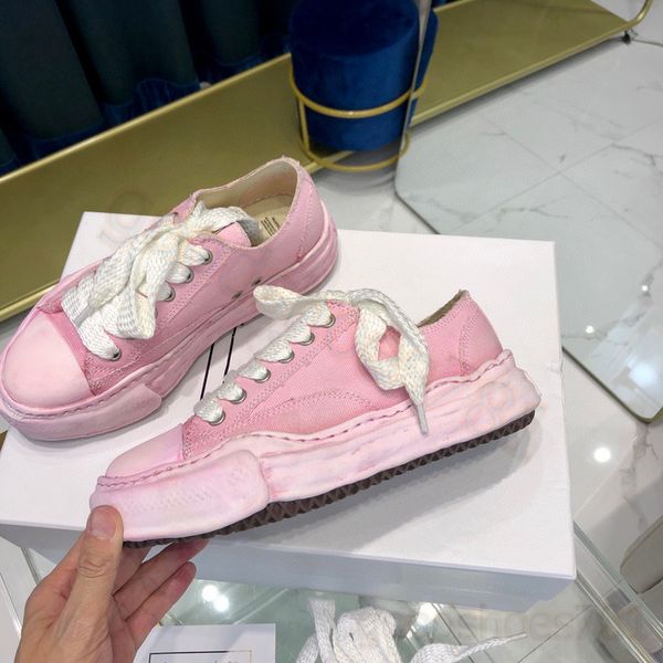 

MMY Low Streetwear White Black Grey Red Khaki Chunky Wavy Soles Men Fashion Casual Trainer Pink Yellow Maisons Mihara, Light green