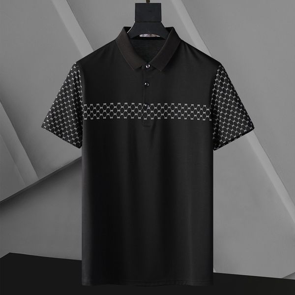 

2024 mens polo shirt retro brand classic t shirt men tees embroidery short sleeve summer Lapel solid color chest letter decoration tops, #2